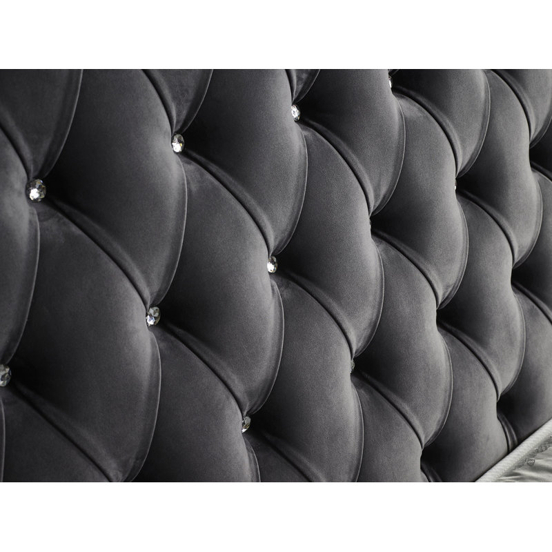 Canora Grey Kaleb Upholstered Bed Frame Canora Grey Kaleb Upholstered Bed Frame